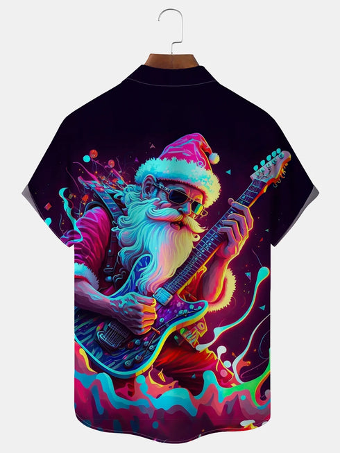 Men's Christmas Funny Graphic Short Sleeve Hawaiian Shirt
